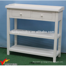 Mesa de madeira branca pintada sólida da consola de madeira